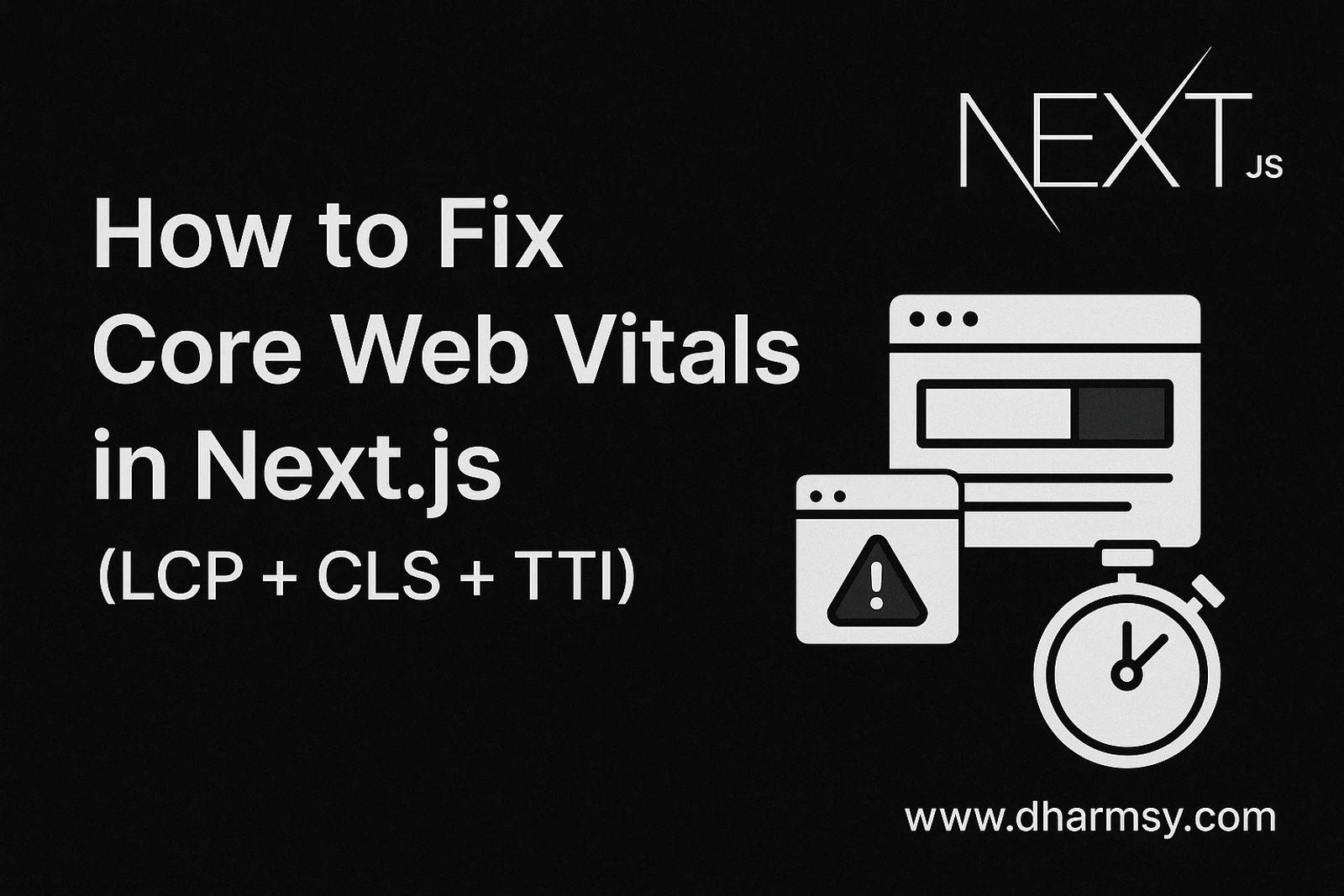 How to Fix Core Web Vitals in Next.js (LCP + CLS + TTI)