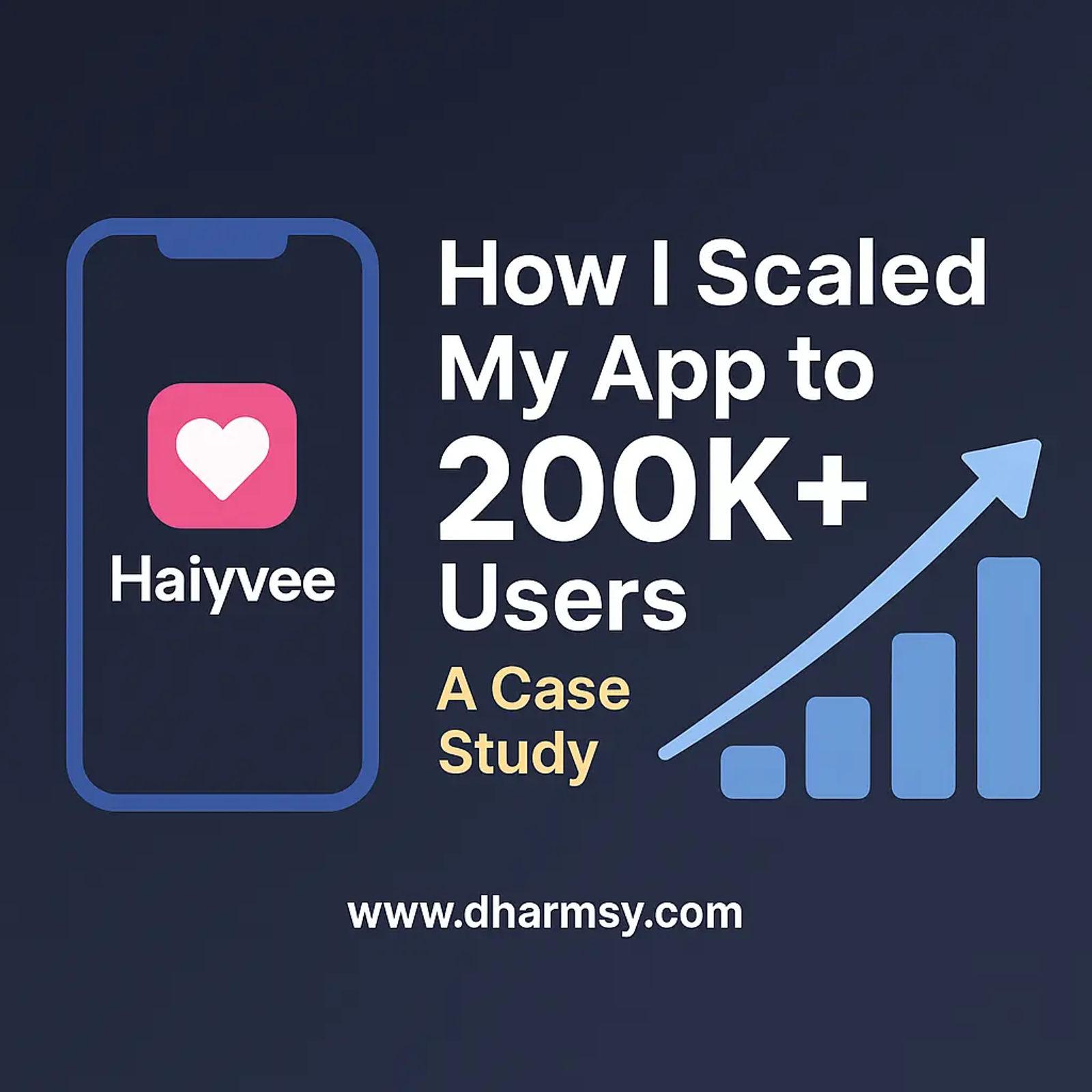 How I Scaled My App to 200K+ Users – A Case Study of Haiyvee